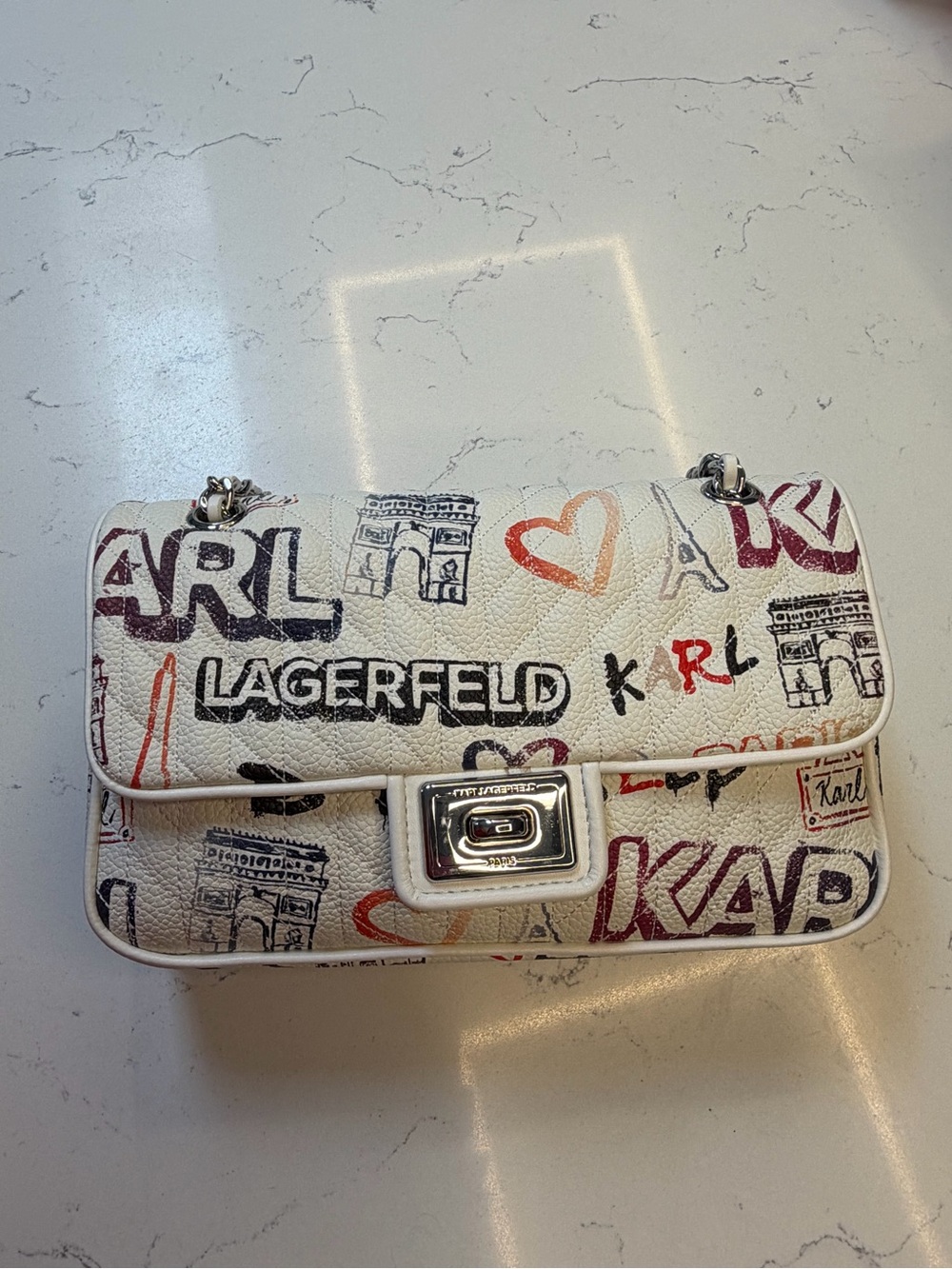 NWT Karl Lagerfeld Paris Simone Flap Shoulder Bag